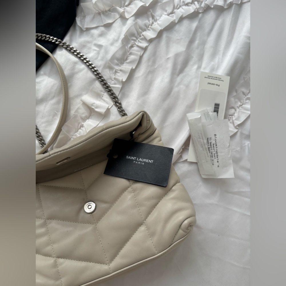 Saint Laurent Ivory Quilted Leather Bag Lou Lou - Picture 5 of 15